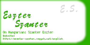 eszter szanter business card